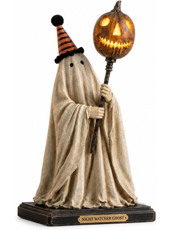 Other - Halloween Resin With Pumpkin Lantern Spooky Statue For Home Indoor Decoration